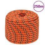 Vidaxl boottouw 12 mm 250 m polypropyleen oranje