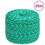 Vidaxl boottouw 6 mm 25 m polypropyleen groen