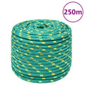 Vidaxl boottouw 12 mm 250 m polypropyleen groen