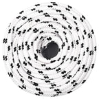Vidaxl boottouw gevlochten 8 mmx25 m polyester wit