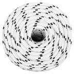 Vidaxl boottouw gevlochten 14 mmx25 m polyester wit