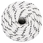 Vidaxl boottouw gevlochten 14 mmx100 m polyester wit