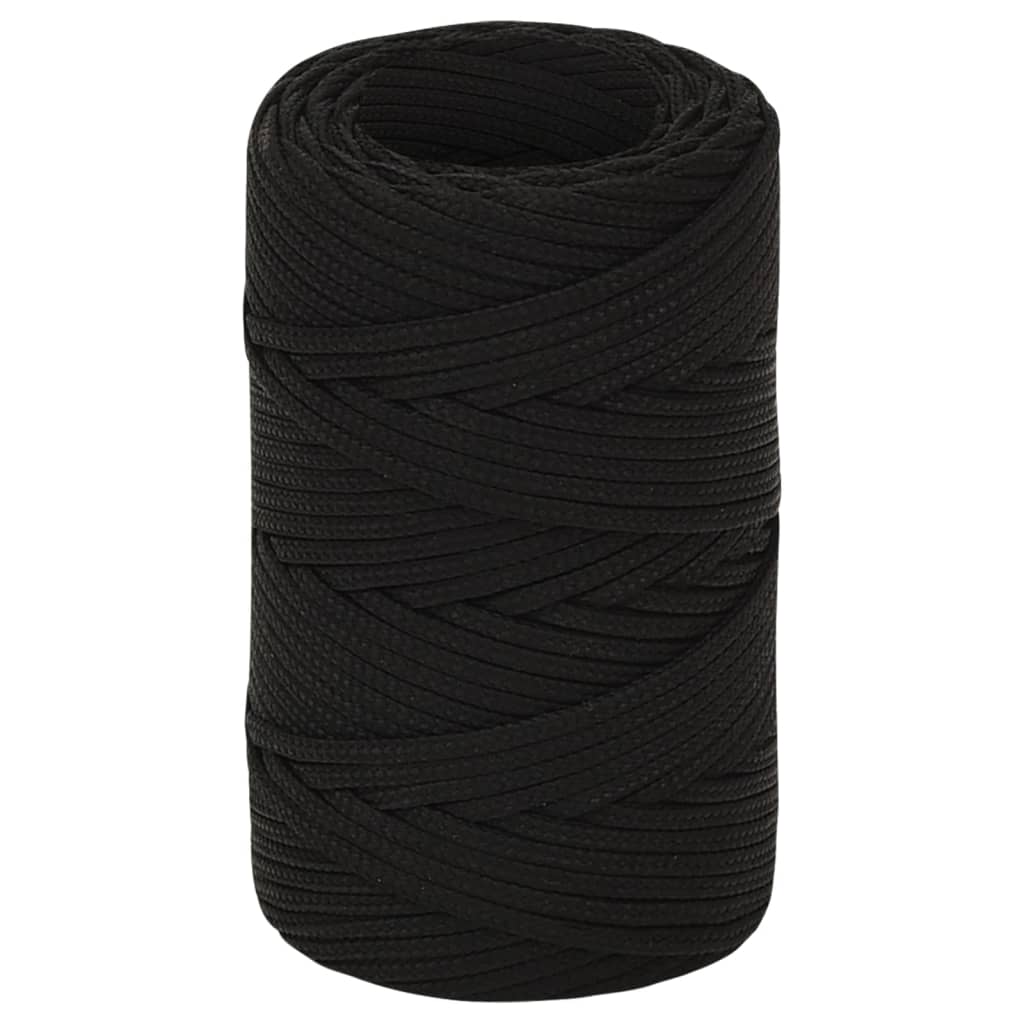 Vidaxl werktouw 2 mm 500 m polyester zwart