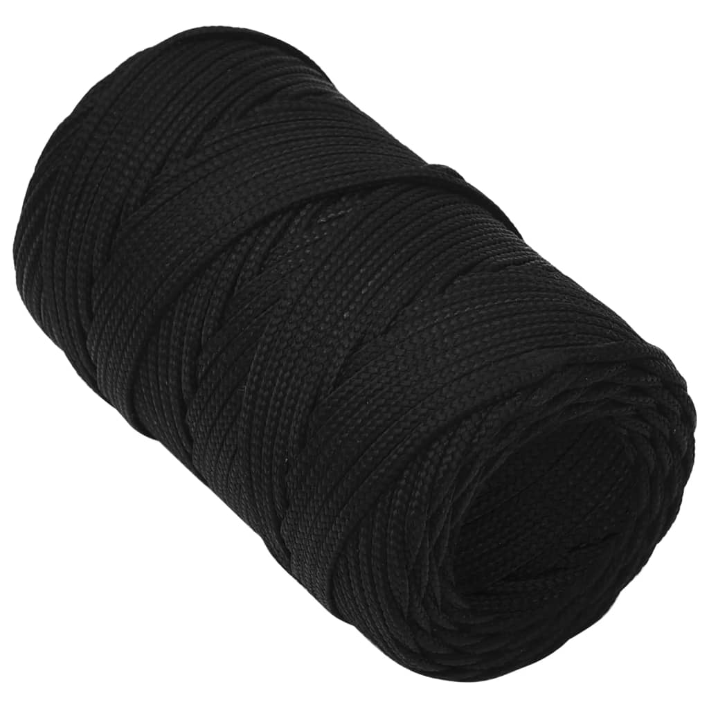 Vidaxl werktouw 2 mm 500 m polyester zwart