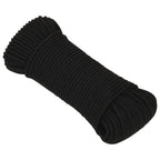 Vidaxl werktouw 5 mm 25 m polyester zwart