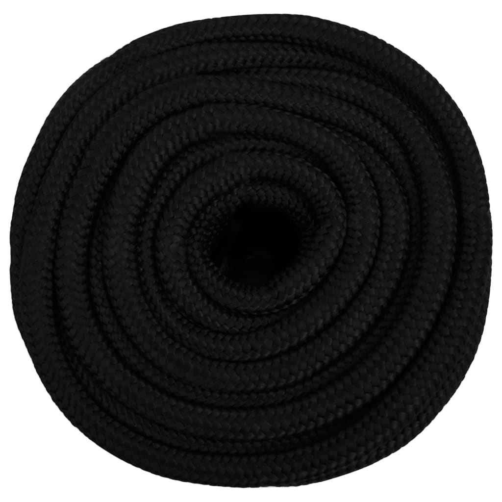 Vidaxl werktouw 16 mm 100 m polyester zwart