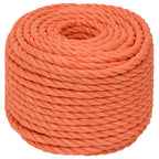 Vidaxl werktouw 16 mm 50 m polypropeen oranje