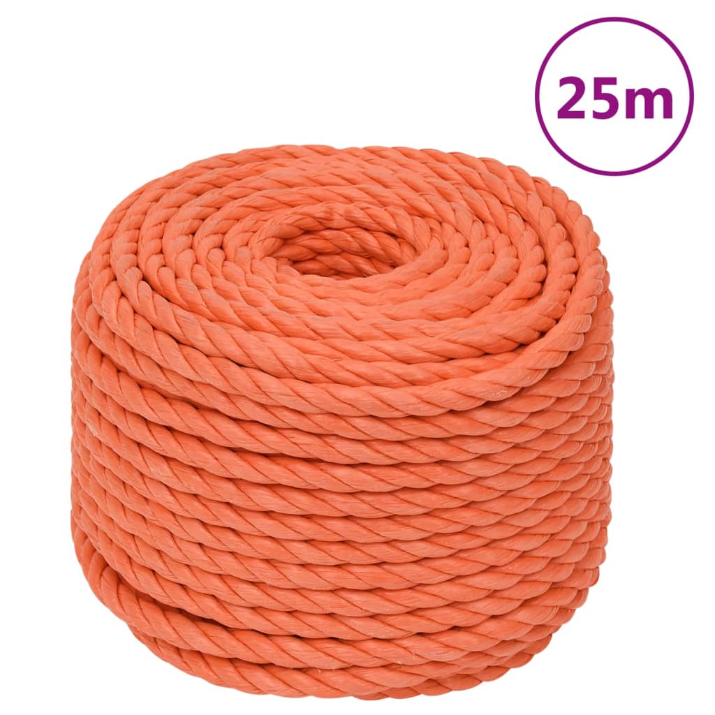 Vidaxl werktouw 24 mm 25 m polypropeen oranje