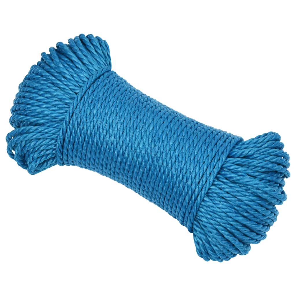 Vidaxl werktouw 8 mm 50 m polypropeen blauw