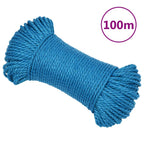 Vidaxl werktouw 8 mm 100 m polypropeen blauw
