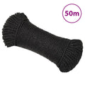 Vidaxl werktouw 6 mm 50 m polypropeen zwart