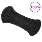 Vidaxl werktouw 6 mm 100 m polypropeen zwart