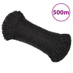 Vidaxl werktouw 8 mm 500 m polypropeen zwart