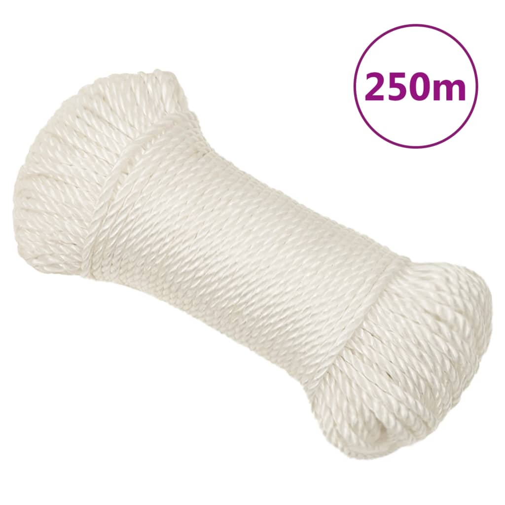 Vidaxl werktouw 8 mm 250 m polypropeen wit