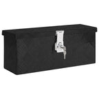 Vidaxl opbergbox 50x15x20,5 cm aluminium zwart