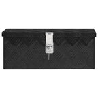 Vidaxl opbergbox 50x15x20,5 cm aluminium zwart