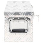 Vidaxl opbergbox 60x23,5x23 cm aluminium zilverkleurig