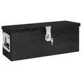 Vidaxl opbergbox 60x23,5x23 cm aluminium zwart