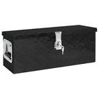 Vidaxl opbergbox 60x23,5x23 cm aluminium zwart