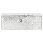 Vidaxl opbergbox 70x31x27 cm aluminium zilverkleurig