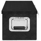 Vidaxl opbergbox 70x31x27 cm aluminium zwart