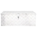 Vidaxl opbergbox 80x39x30 cm aluminium zilverkleurig