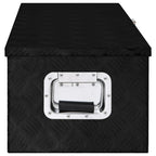 Vidaxl opbergbox 80x39x30 cm aluminium zwart