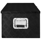 Vidaxl opbergbox 90x47x33,5 cm aluminium zwart