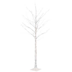 Vidaxl berkenboom led 96 led's warmwit 180 cm wit