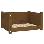 Vidaxl hondenmand 55,5x45,5x28 cm massief grenenhout honingbruin