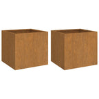Vidaxl plantenbakken 2 st 32x30x29 cm cortenstaal