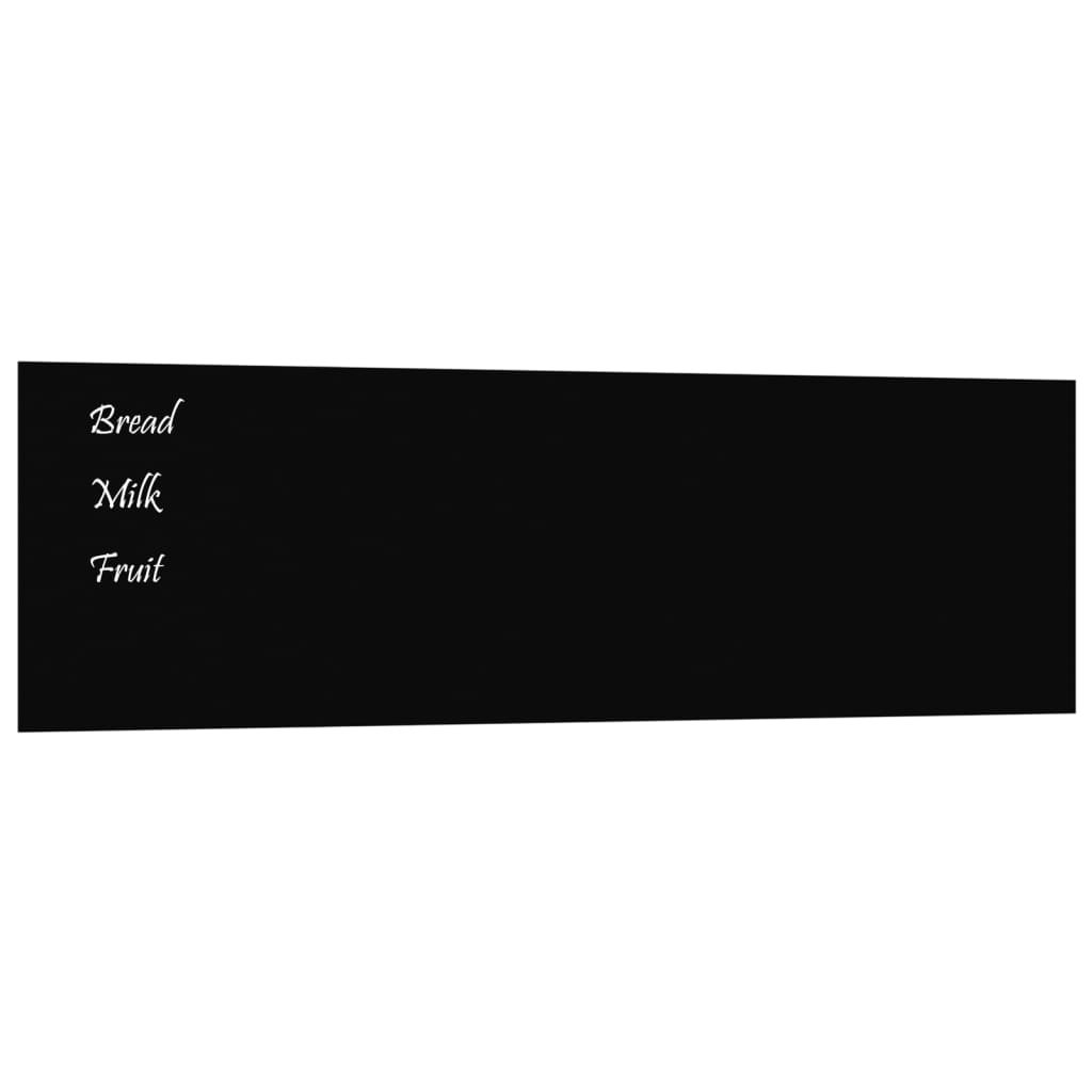 Vidaxl magneetbord voor aan de wand 100x30 cm gehard glas zwart