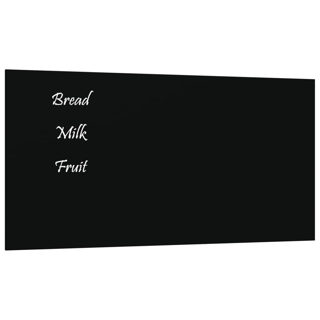 Vidaxl magneetbord voor aan de wand 40x20 cm gehard glas zwart