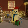 Vidaxl kerstbeer met led's opblaasbaar 180 cm