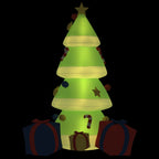 Vidaxl kerstboom met led's opblaasbaar 240 cm