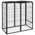 Vidaxl hondenkennel 6 panelen 50 x 100 cm gepoedercoat staal zwart