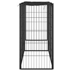 Vidaxl hondenkennel 6 panelen 50 x 100 cm gepoedercoat staal zwart