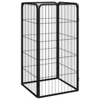 Vidaxl hondenkennel 4 panelen 50 x 100 cm gepoedercoat staal zwart