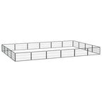VidaXL Hondenkennel 20 panelen 100x50 cm gepoedercoat staal zwart