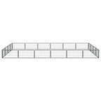 VidaXL Hondenkennel 20 panelen 100x50 cm gepoedercoat staal zwart
