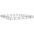 VidaXL Hondenkennel 24 panelen 100x50 cm gepoedercoat staal zwart