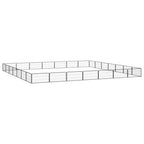 VidaXL Hondenkennel 28 panelen 100x50 cm gepoedercoat staal zwart