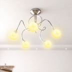 Vidaxl plafondlamp met glasbollen rond 5xg9