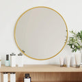 Vidaxl wandspiegel rond ø40 cm goudkleurig
