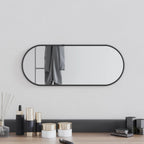 Vidaxl wandspiegel 50x20 cm ovaal zwart