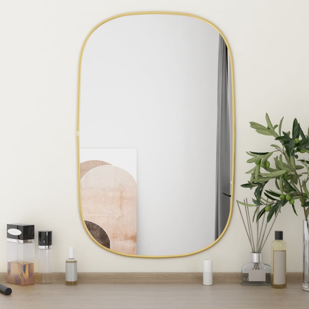 Vidaxl wandspiegel 70x45 cm goudkleurig