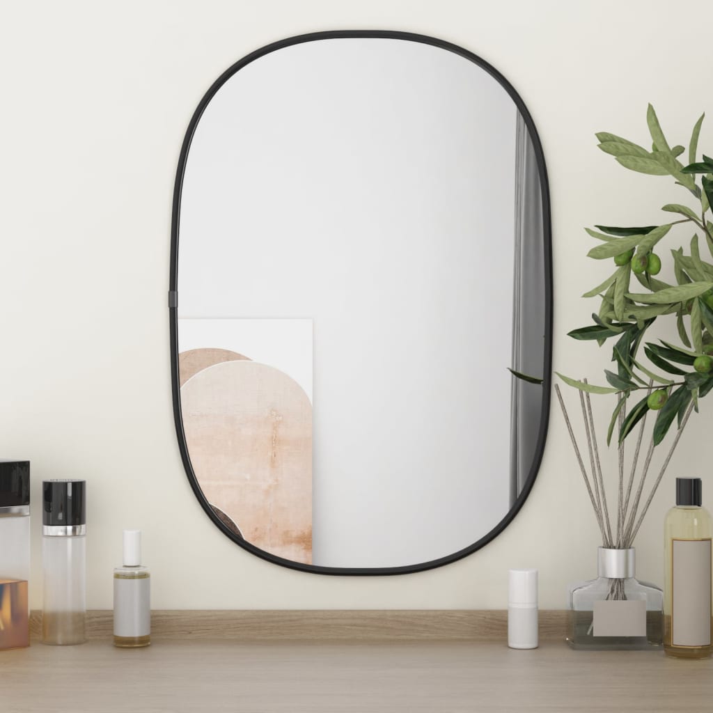 Vidaxl wandspiegel 50x35 cm zwart