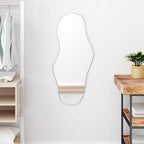 Vidaxl wandspiegel 90x40 cm zilverkleurig