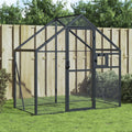 Vidaxl volière 179x100x185 m aluminium antracietkleurig