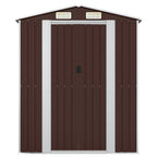 VidaXL Tuinschuur 192x108x223 cm gegalvaniseerd staal donkerbruin